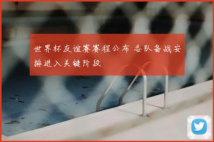 世界杯友谊赛赛程公布 各队备战安排进入关键阶段