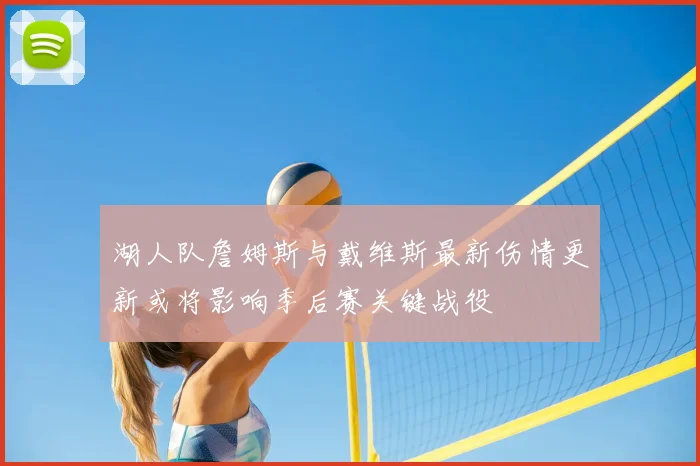 湖人队詹姆斯与戴维斯最新伤情更新或将影响季后赛关键战役
